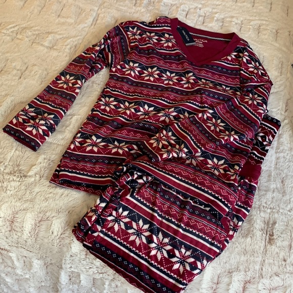 Nautica Other - Brand new Nautica navy & burgundy 2 piece pajama set!!